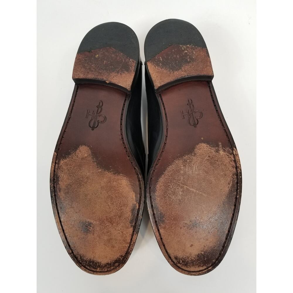 Cole Haan Men's Ascot II Black Leather Loafers Gold Horse Bit Casual Size 9 - Picture 8 of 10